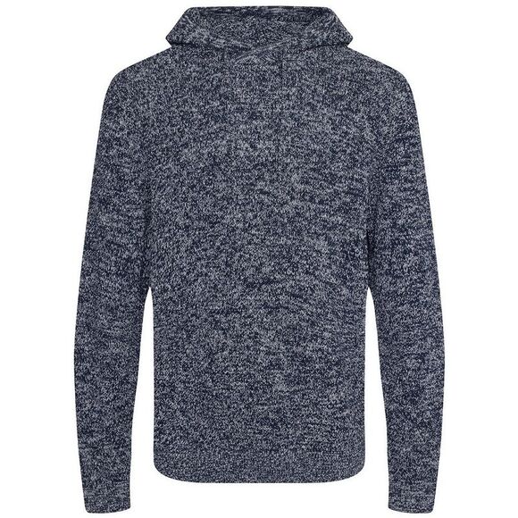 Awdis Unisex Adult Iguazu Knitted Hoodie / Navy/Heather Grey